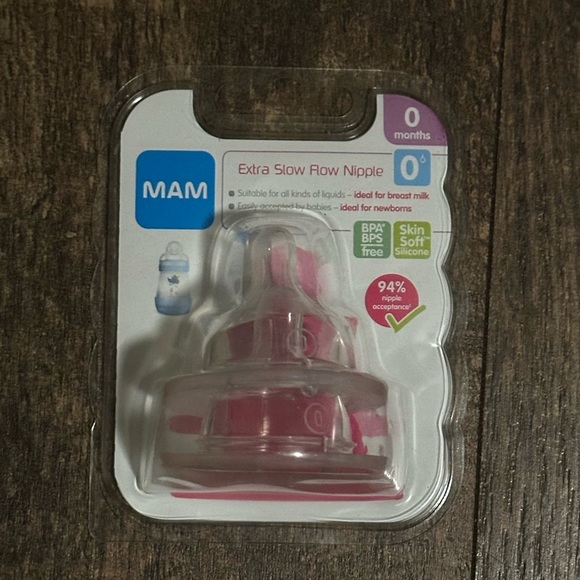 New MAM bottle extra slow slow nipple size 0 months - Picture 1 of 2